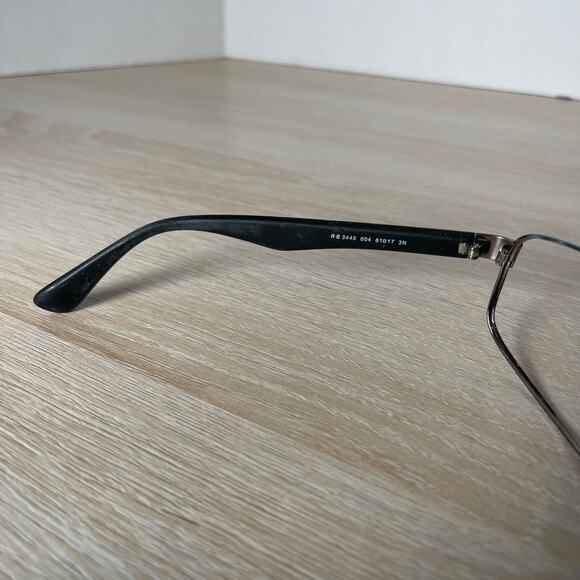 Ray-Ban RB3445 004 Rubber Gunmetal Pilot Sunglasses FRAMES ONLY 61-17 READ - Picture 4 of 11